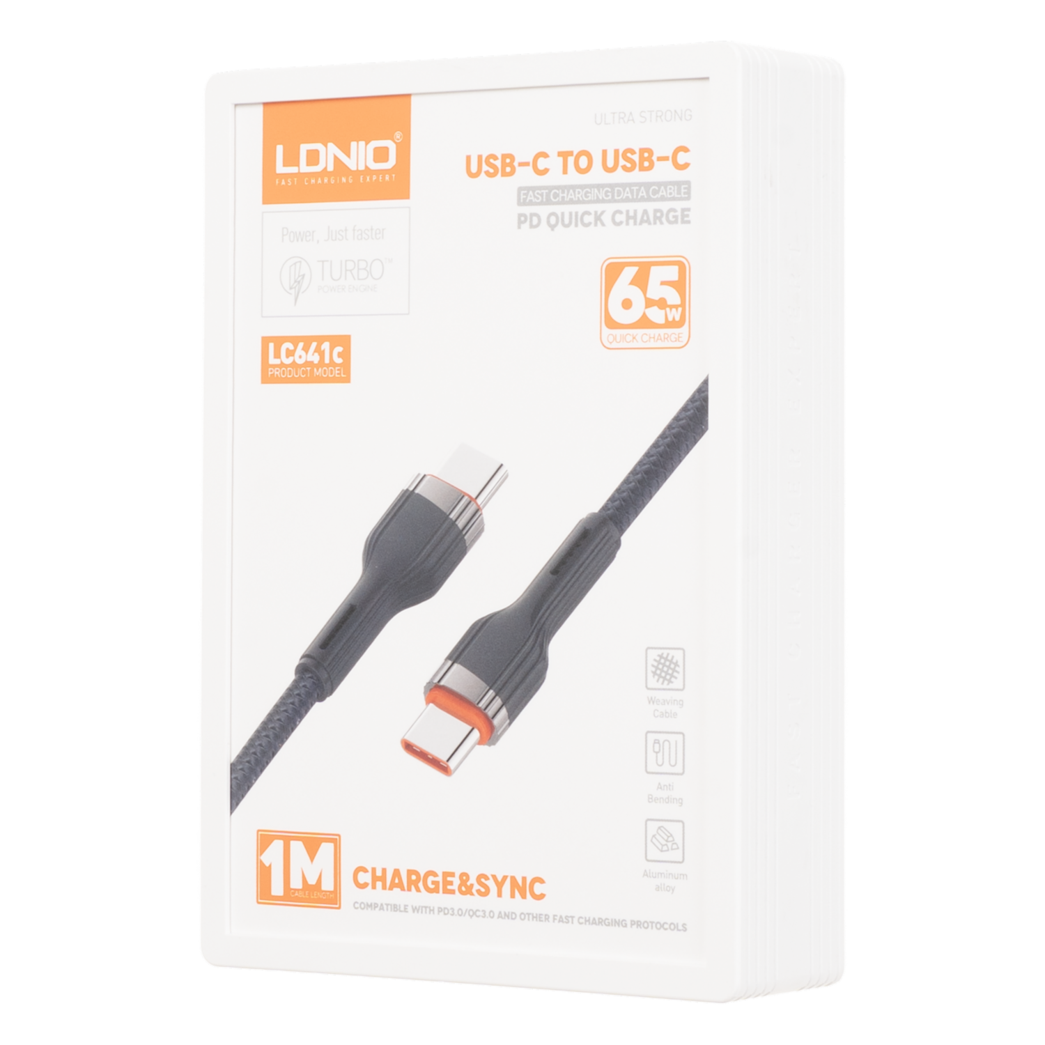 Cable De Carga Tipo C A TipoC 1M LC641 LDNIO 65 W