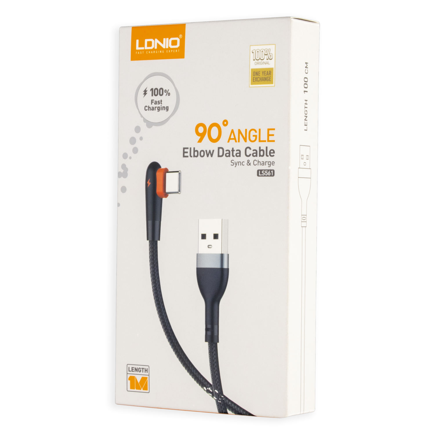 Cable De Carga Y Datos Angular 90° LDNIO 1 M