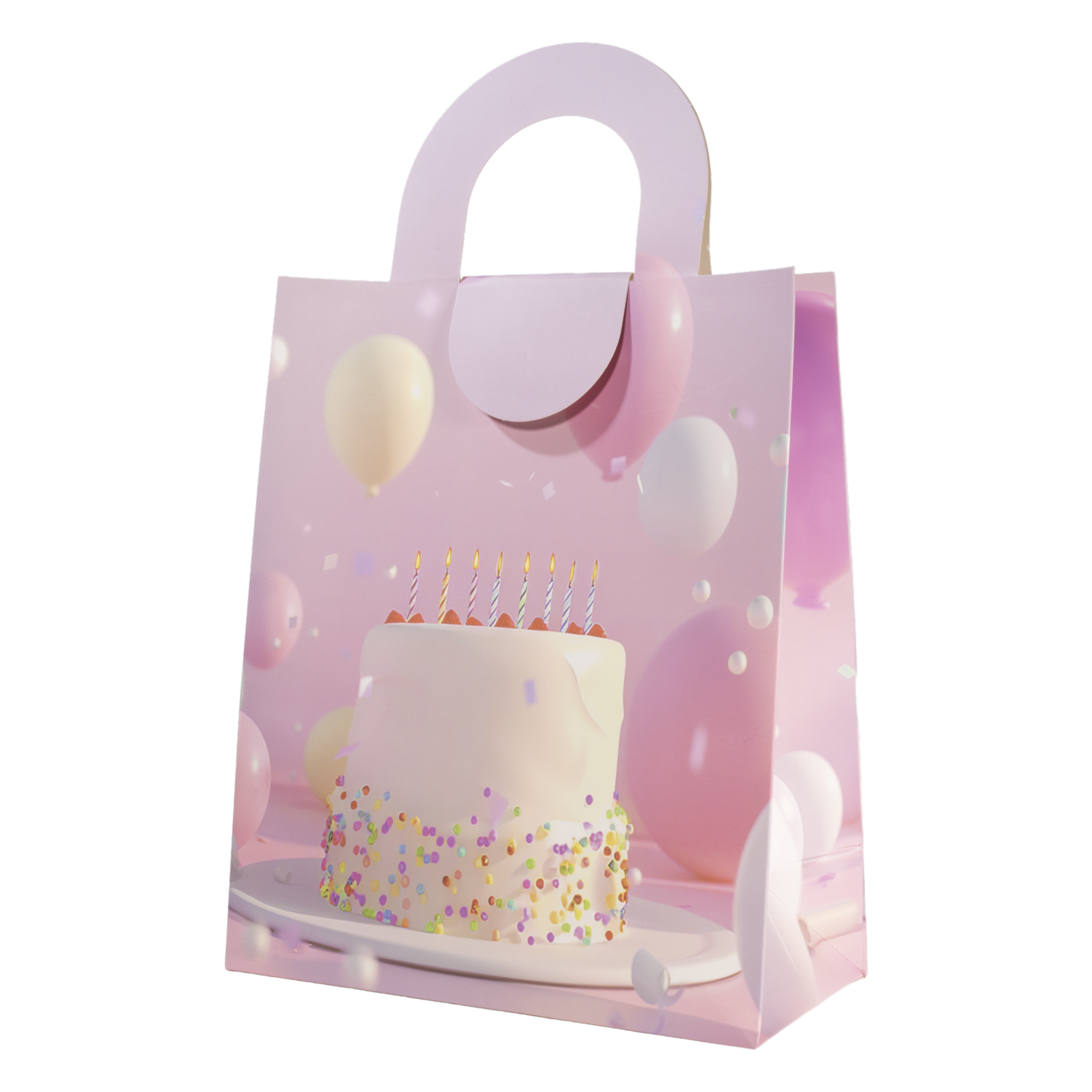 Bolsa De Regalo Diseño Pastel IMPORTADORA CUMPLEAÑOS 34X21X10 Cm