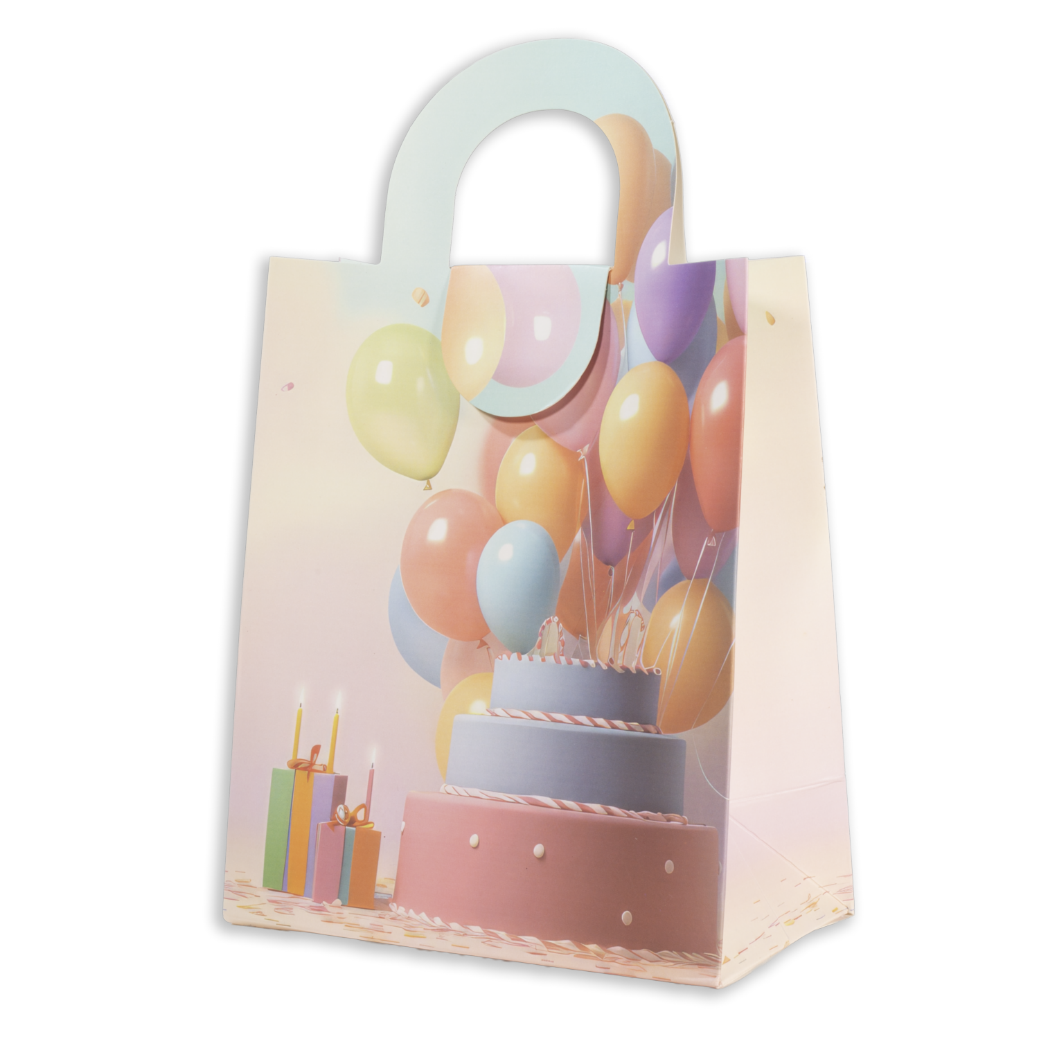Bolsa De Regalo Diseño Pastel IMPORTADORA CUMPLEAÑOS 24X15X8 Cm