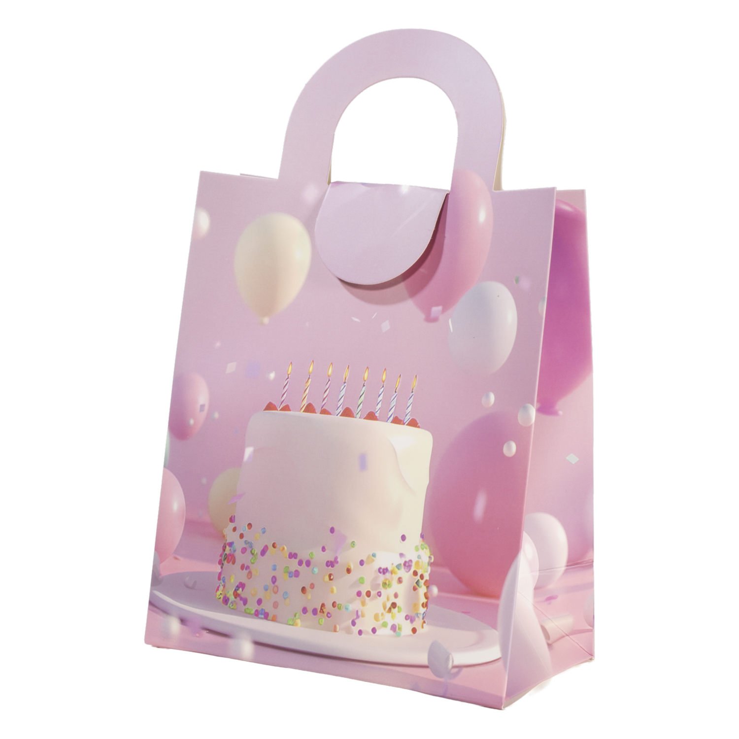 Bolsa De Regalo Diseño Pastel IMPORTADORA CUMPLEAÑOS 24X15X8 Cm