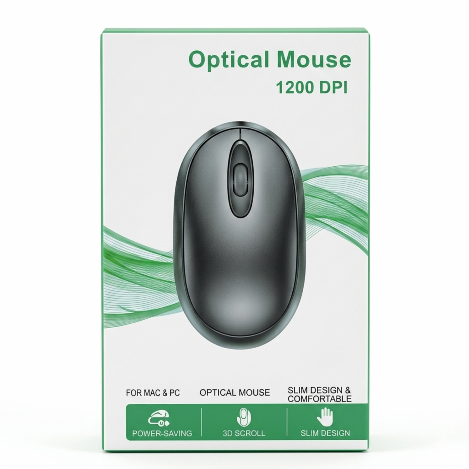 Mouse Óptico 1200 Dpi Slim A&A TECHNOLOGY Inalámbrico