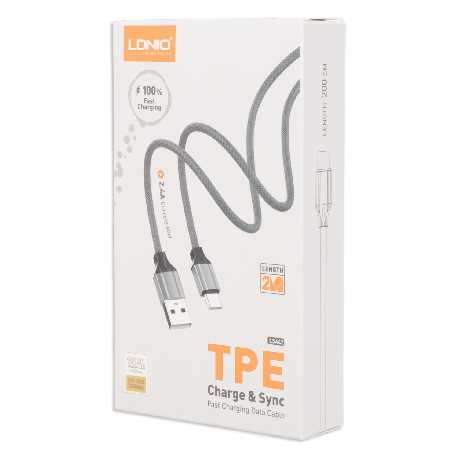 Cable Cargador Y De Transferencia Ls442 Ip 2,4 A LDNIO 30 W