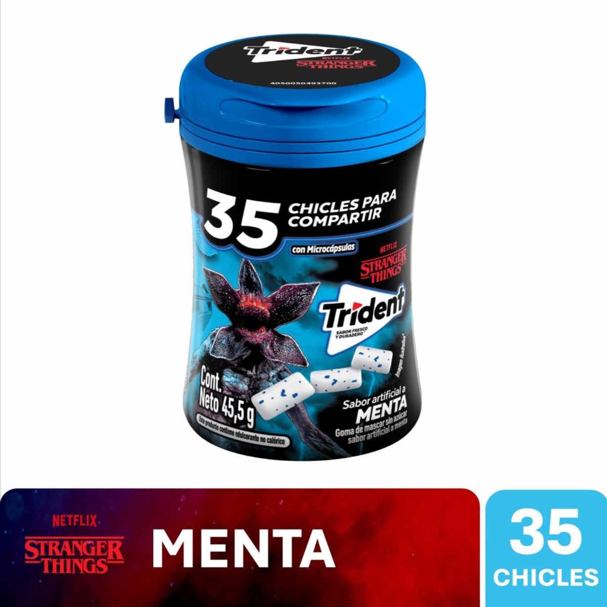 Chicles Sabor A Menta Sin Azúcar TRIDENT 45.50 G
