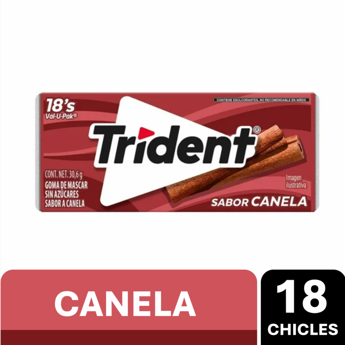 Chicles Sabor Canela TRIDENT 30.60 G