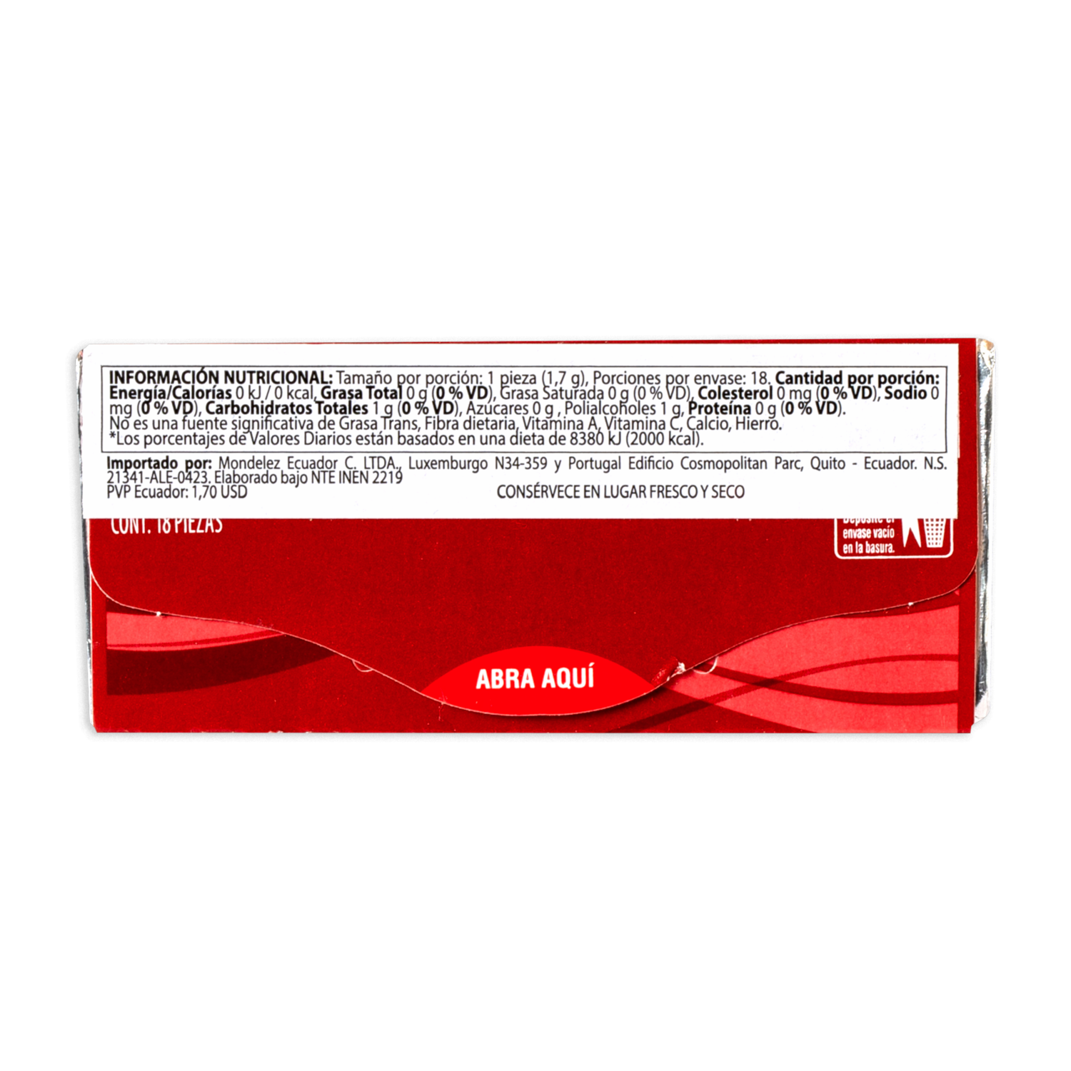 Chicles Sabor Canela TRIDENT 30.60 G