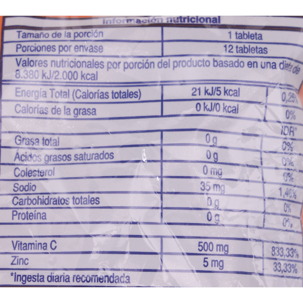 Vitamina C Zinc Naranja Display MK Caja