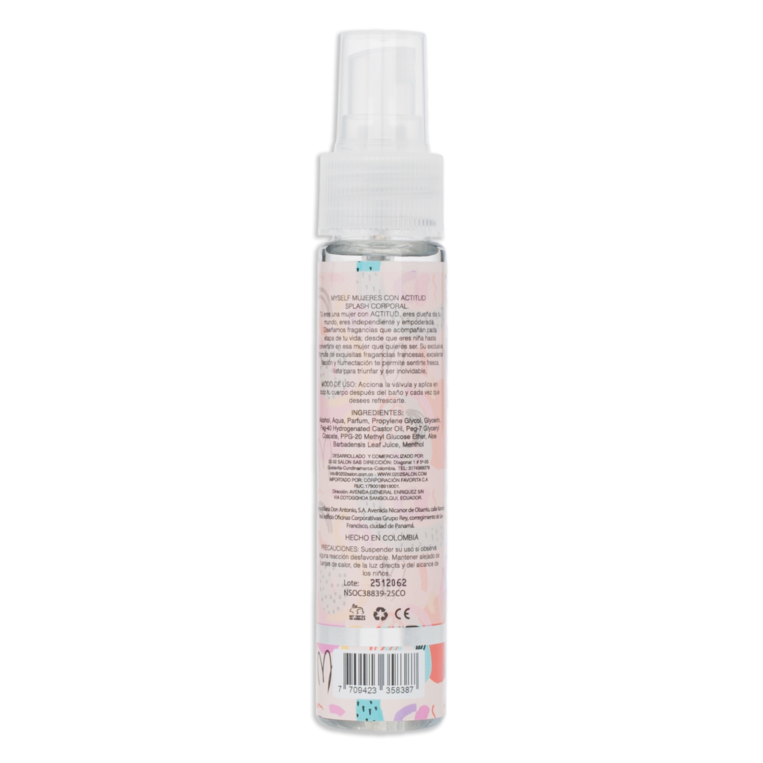 Body Splash Para Chicas Fragancia Pretty Girl MYSELF 60 Ml