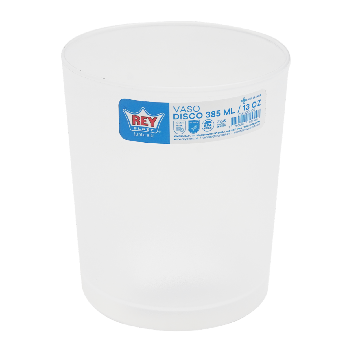 Vaso Plástico Disco REY PLAST 385 Ml
