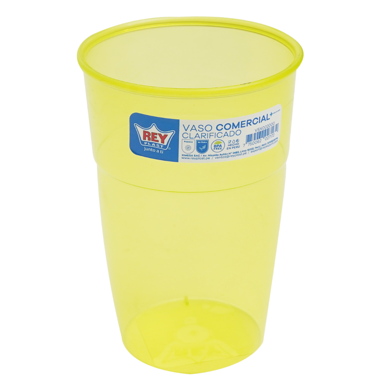 Vaso Plástico Comercial Clarificado REY PLAST 342 Ml