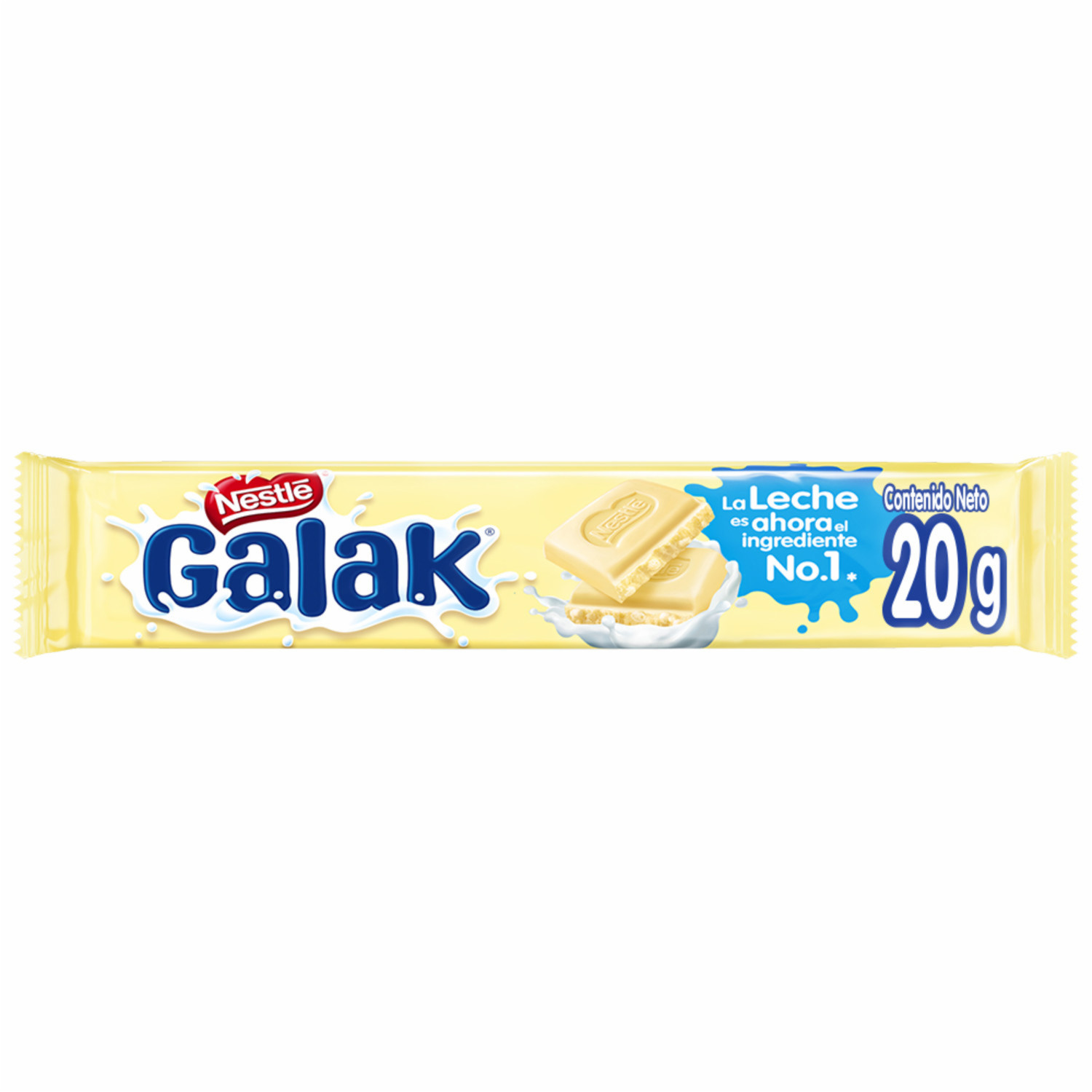 Chocolate En Barra Blanco Con Leche Y Arroz Crocante GALAK 21 X 20 G