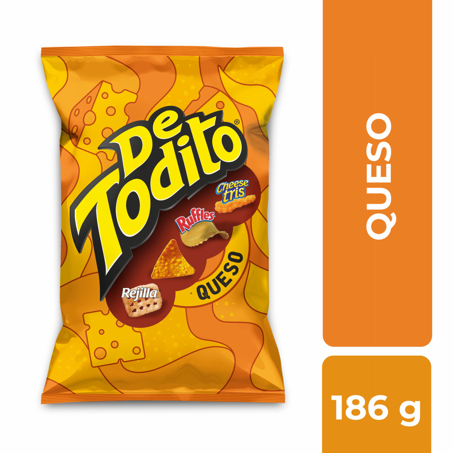 Bocaditos Snack Sabor A Queso DE TODITO 186 g