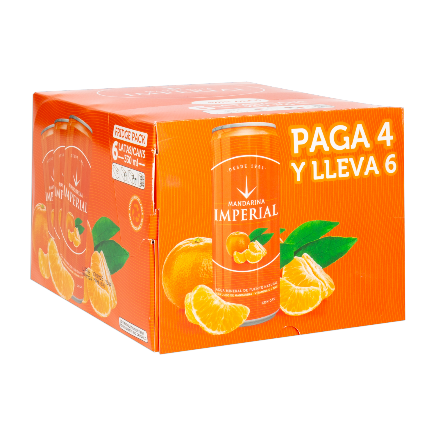 Bebida De Mandarina IMPERIAL 6 X 330 ml