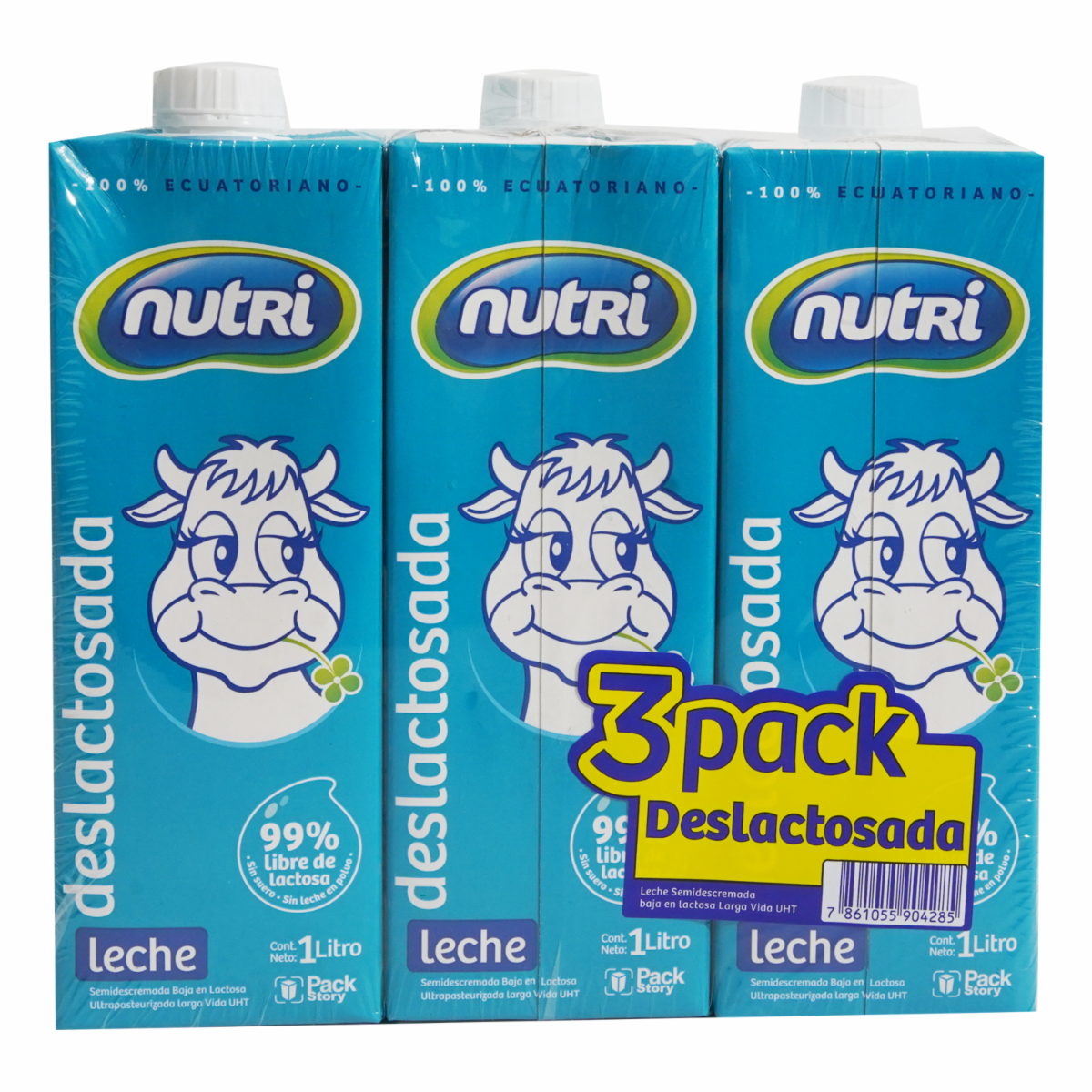Leche Deslactosada 3 Pack NUTRI 3 X 1000 ml