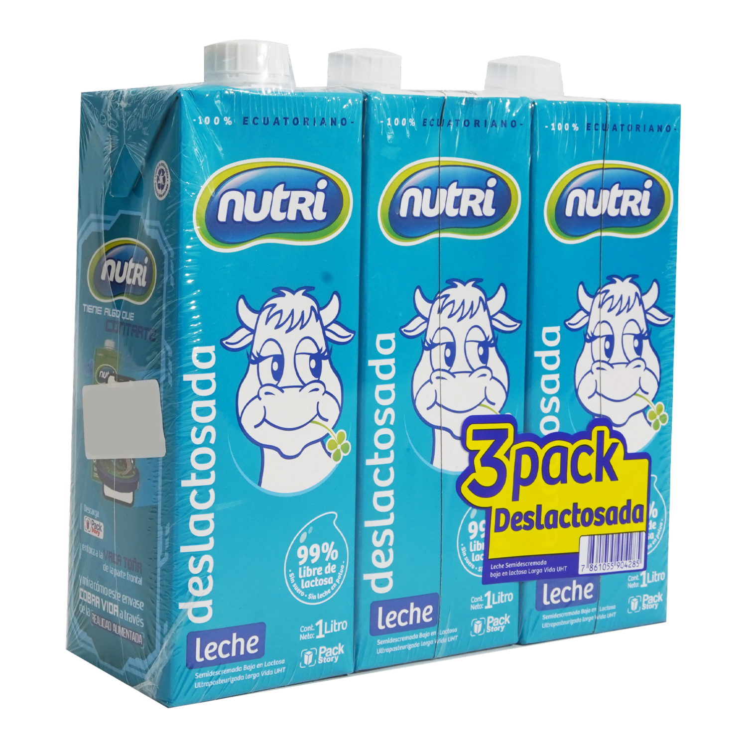 Leche Deslactosada 3 Pack NUTRI 3 X 1000 ml