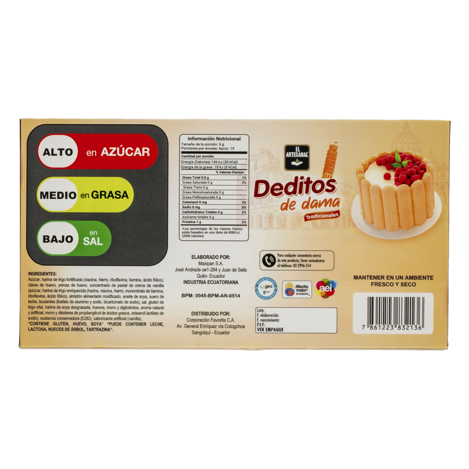 Deditos De Dama Tradicionales EL ARTESANAL 150 G