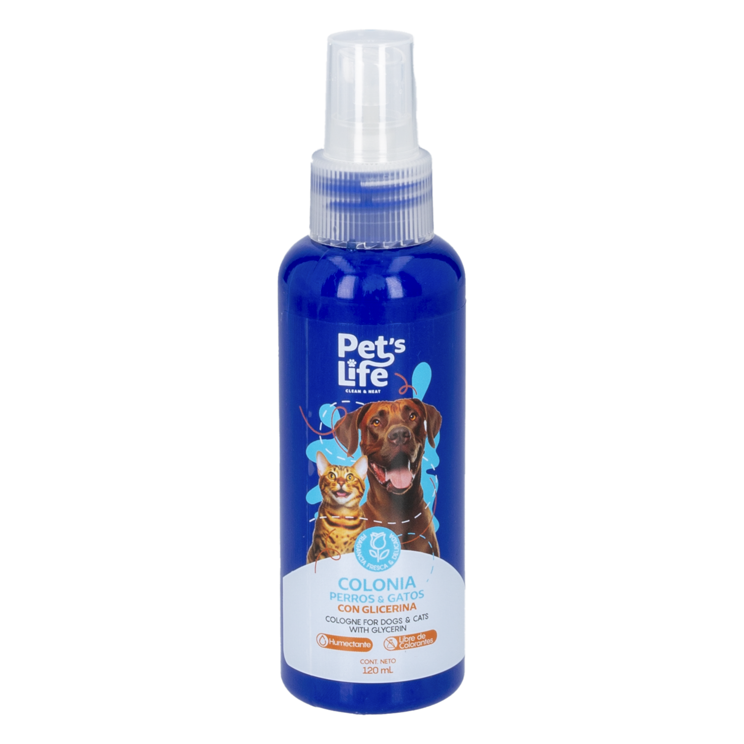 Colonia Para Mascotas Fragancia Fresca PETS LIFE 120 Ml