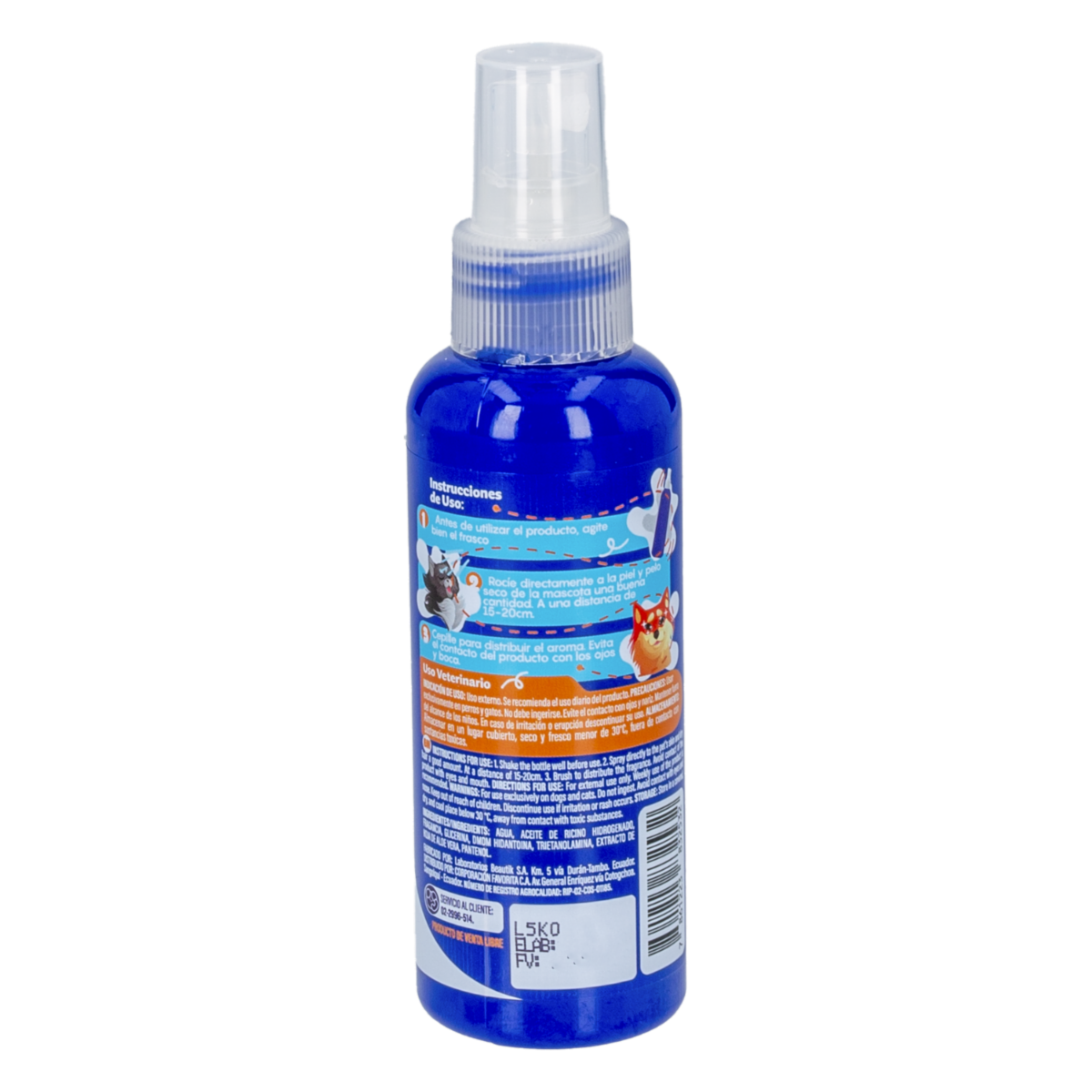 Colonia Para Mascotas Fragancia Fresca PETS LIFE 120 Ml