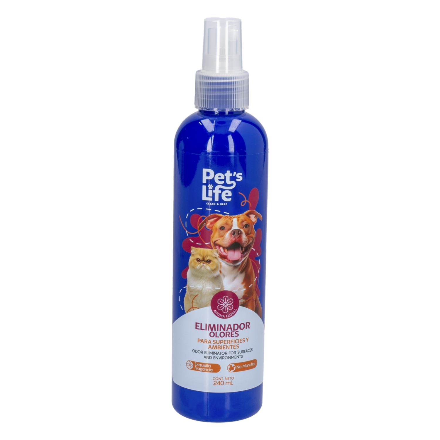 Eliminador De Olores De Mascotas PETS LIFE 240 Ml