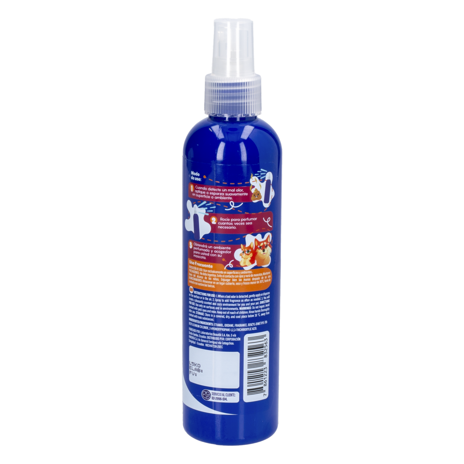 Eliminador De Olores De Mascotas PETS LIFE 240 Ml