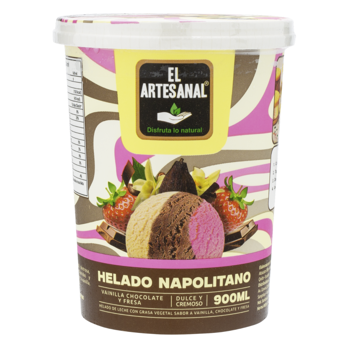 Helado Napolitano EL ARTESANAL 900 Ml