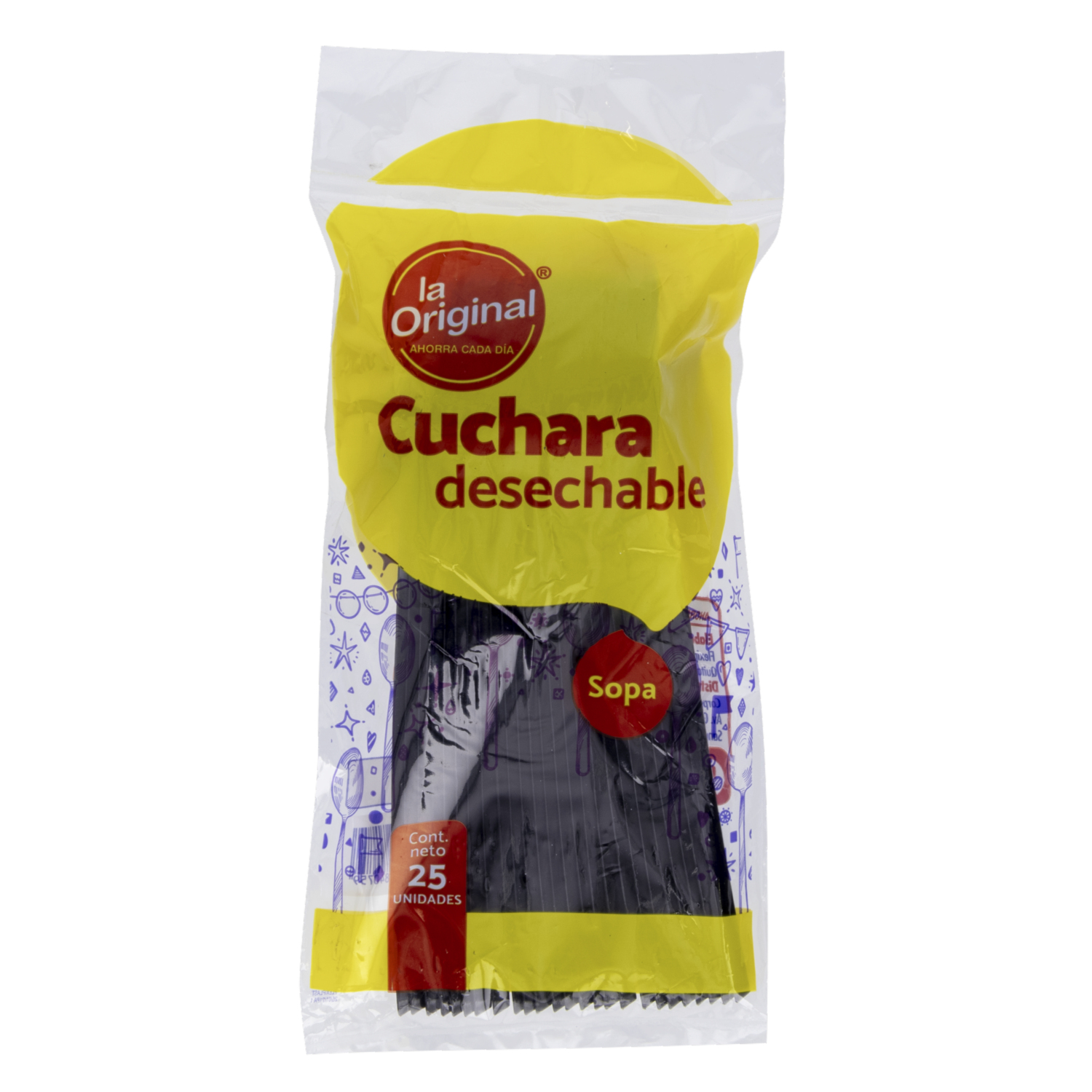 Cuchara Desechable De Sopa LA ORIGINAL X25 Uds