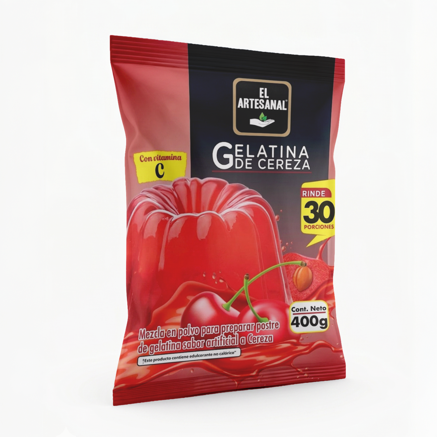 Gelatina En Polvo Sabor Cereza EL ARTESANAL 400 G