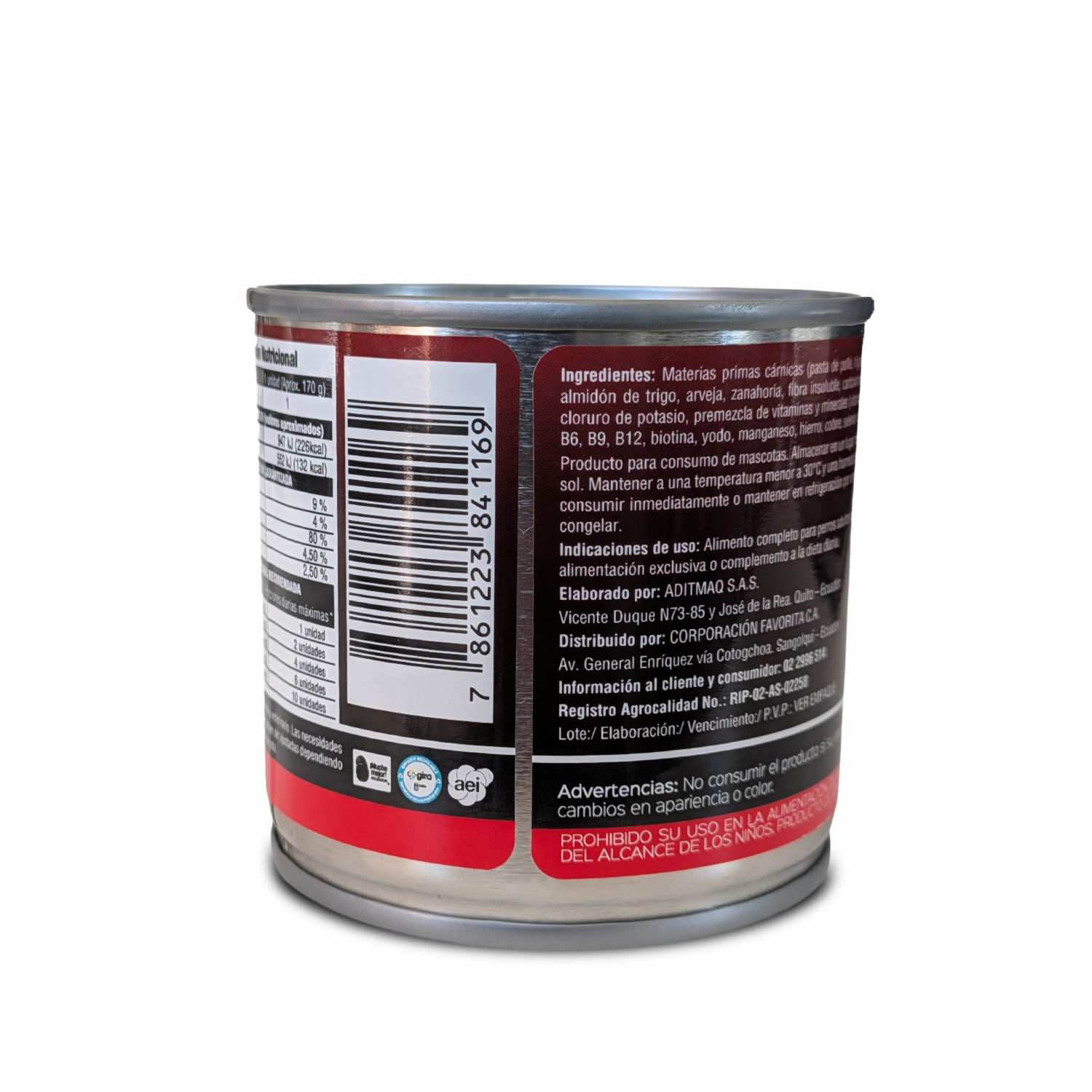 Alimento Húmedo Para Perros Paté De Carne Y Vegetales MAXIMUS 170 G