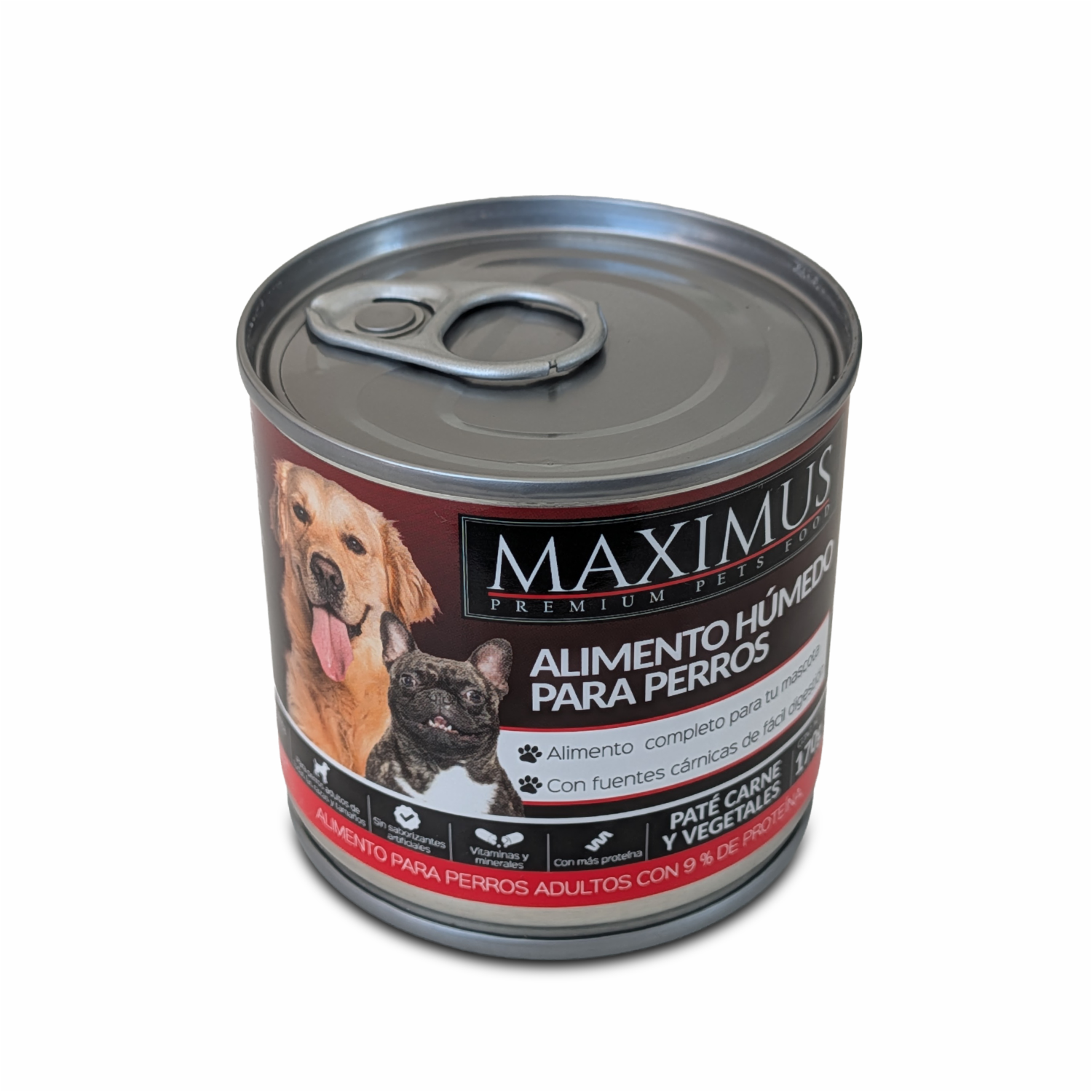 Alimento Húmedo Para Perros Paté De Carne Y Vegetales MAXIMUS 170 G