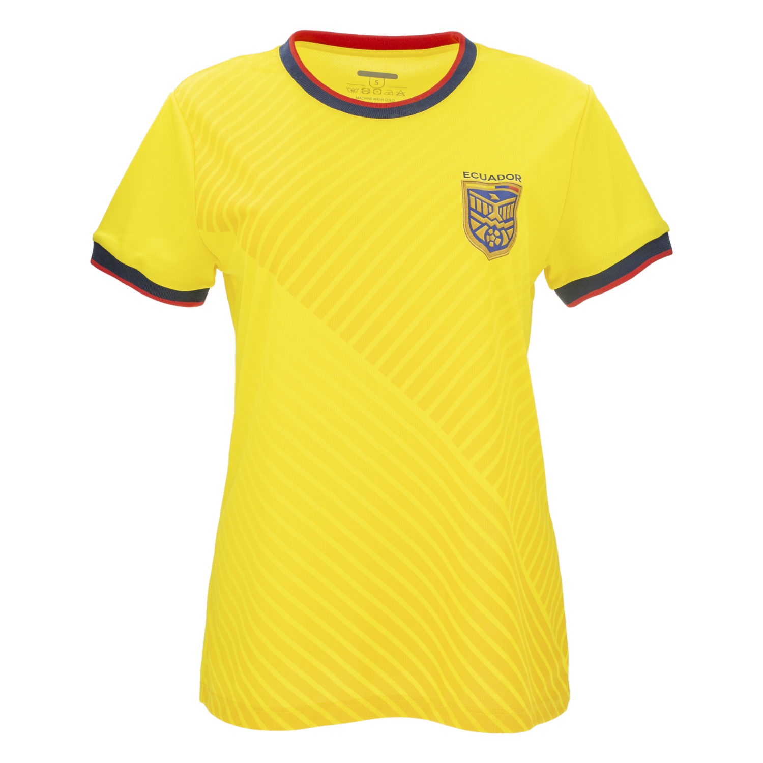 Camiseta Mujer Maga Corta Deportiva  Ecuador Amarilla FREE PARROT