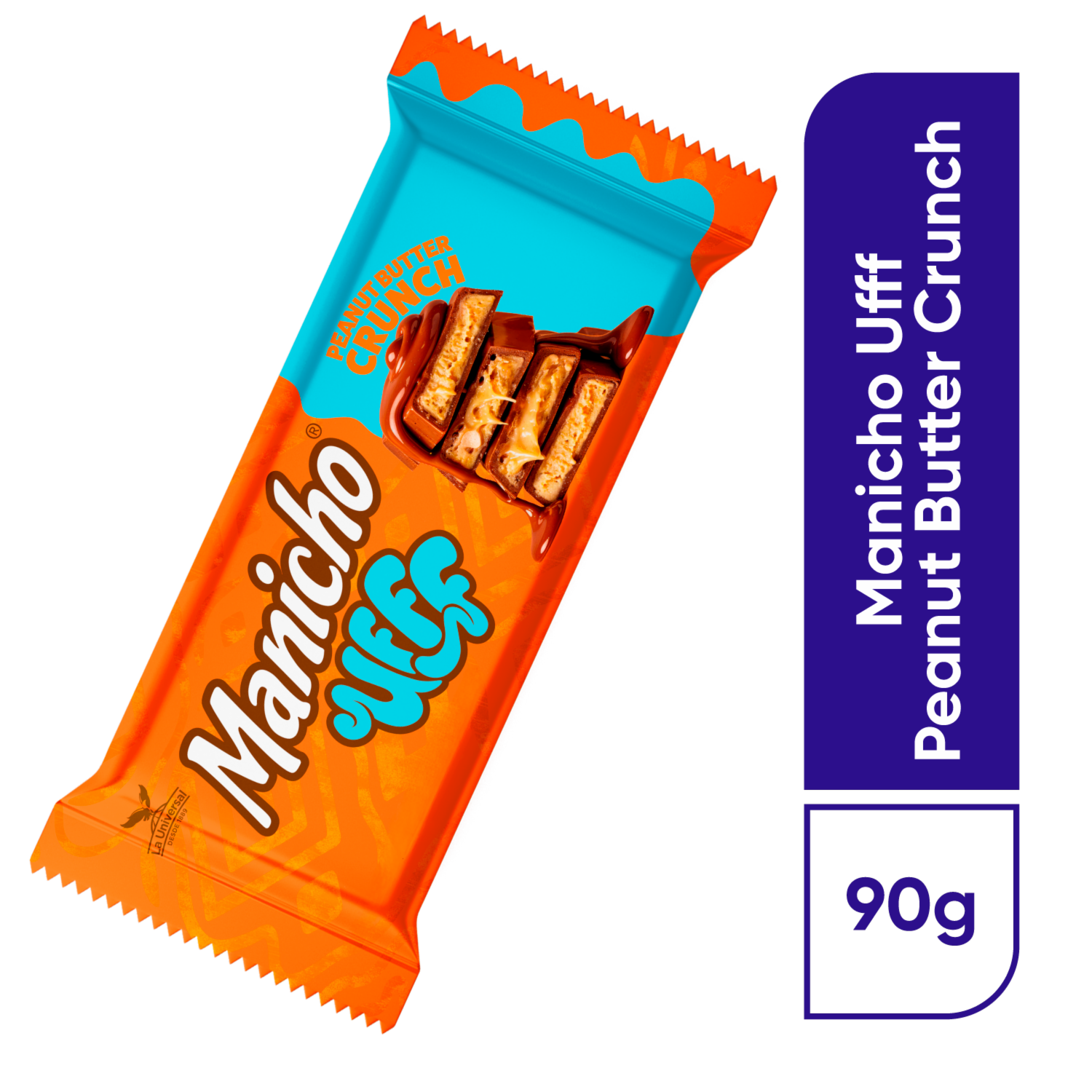 Chocolate En Barra Con Leche Y Maní Relleno De Mantequilla De Maní MANICHO UFFF 90 G