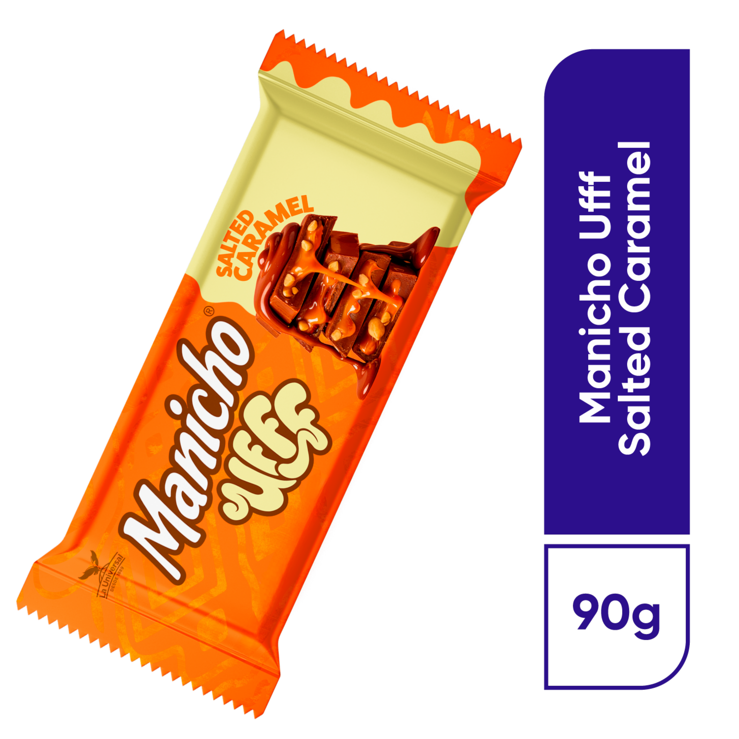 Chocolate En Barra Con Leche Y Maní Relleno De Caramelo Salado MANICHO UFFF 90 G