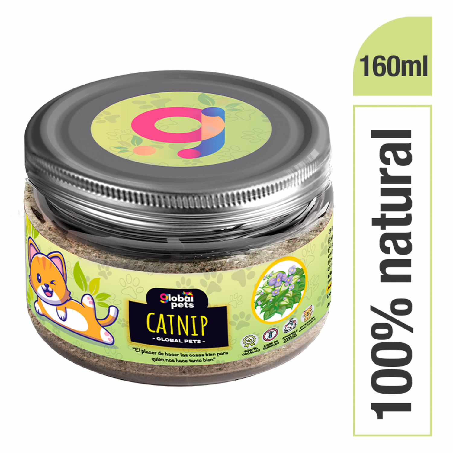 Catnip Tapa Rosca GLOBAL PETS 160 Ml
