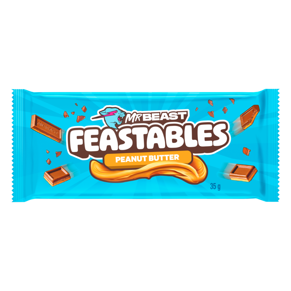 Chocolate Con Leche Y Mantequilla De Maní MR BEAST FEASTABLES 35 G