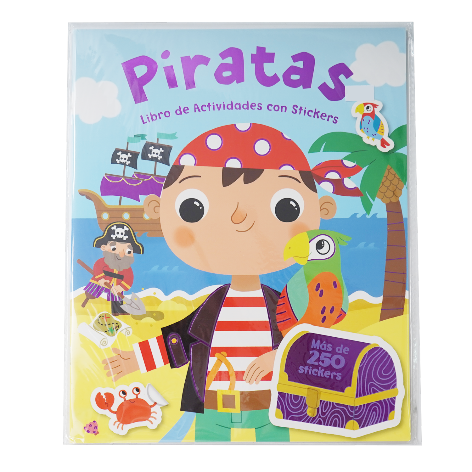 Libro Piratas + Stickers LATINBOOKS 45 Páginas