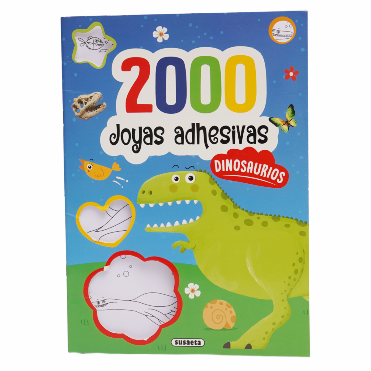 Libro Dinosaurio Joyas Adhesivas SUSAETA 32 Páginas