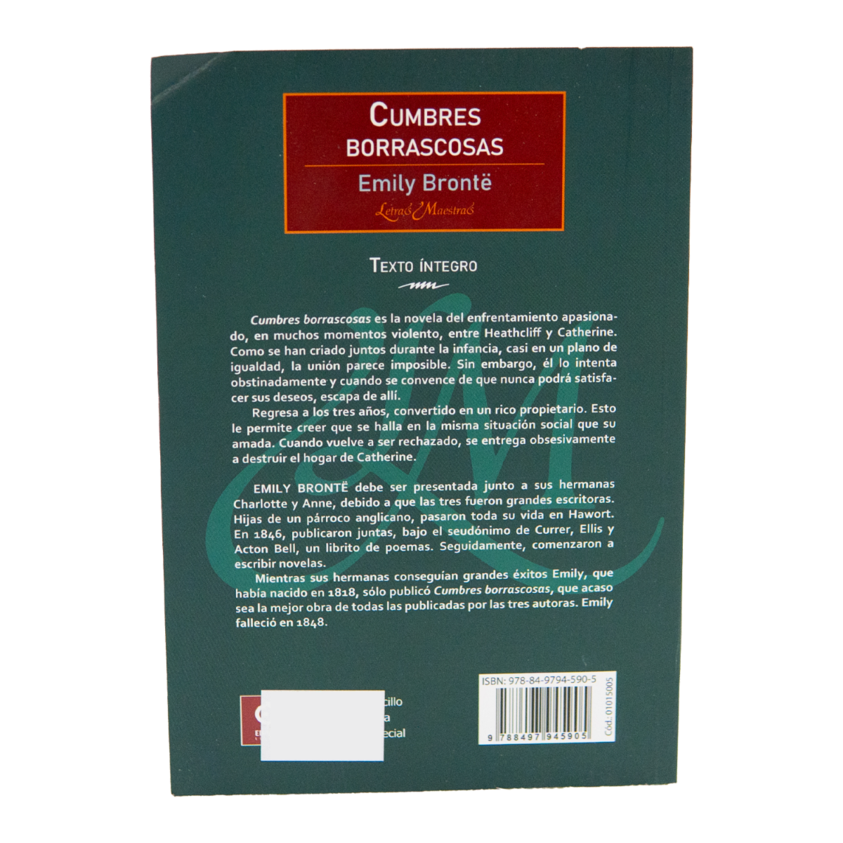 Libro Cumbres Borrascosas EDIMAT 334 Páginas