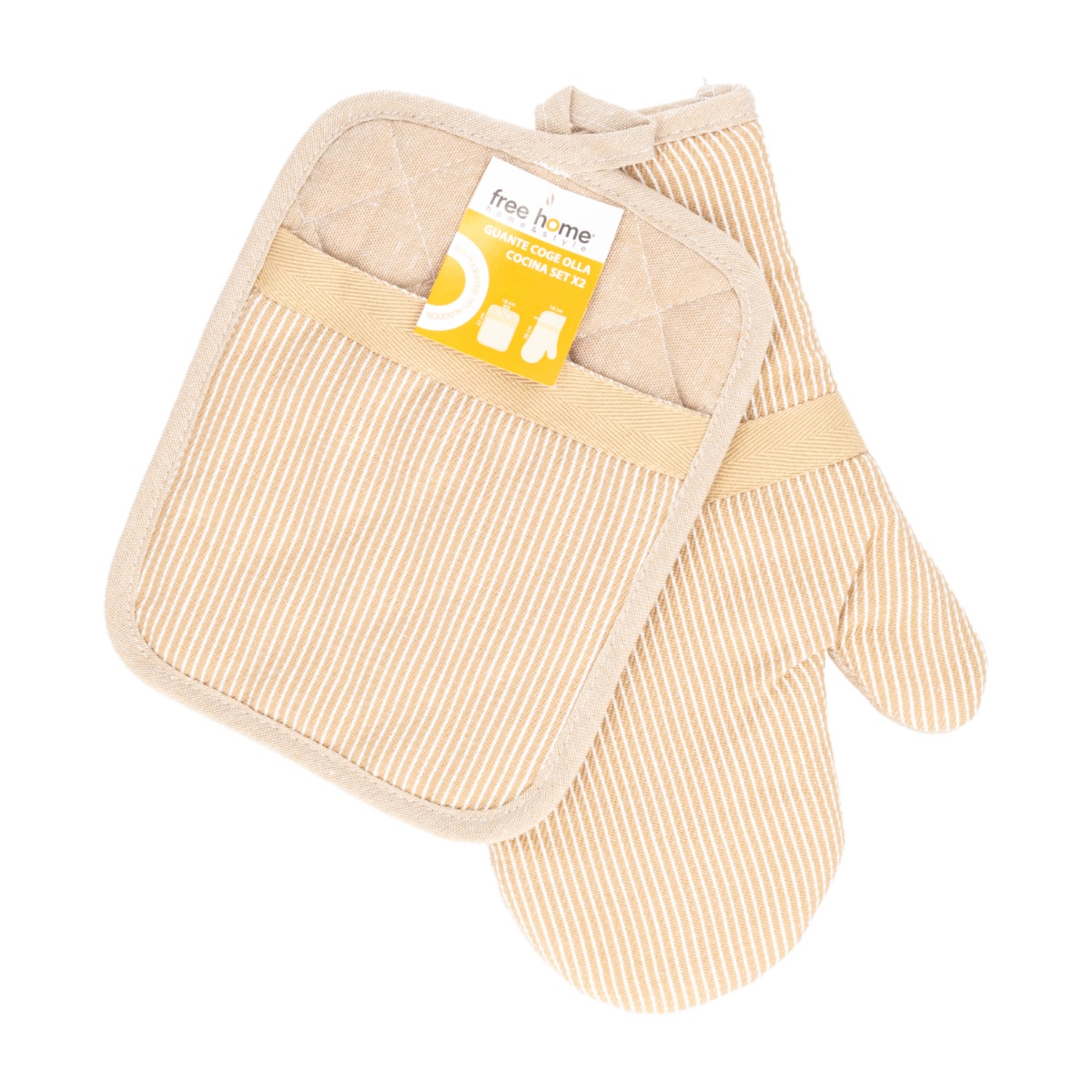 Guante Y Coge Ollas De Cocina Beige FREE HOME X 2 Uds