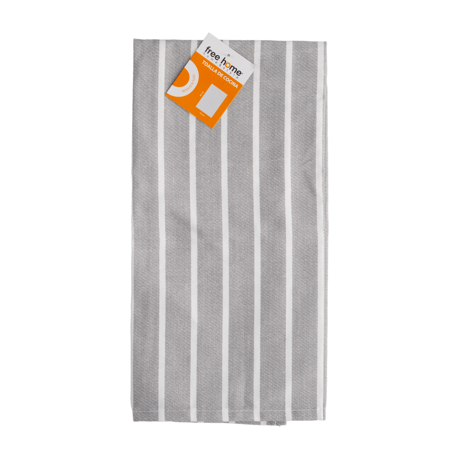 Toalla De Cocina Plomo Lineas FREE HOME 45 X 65 Cm