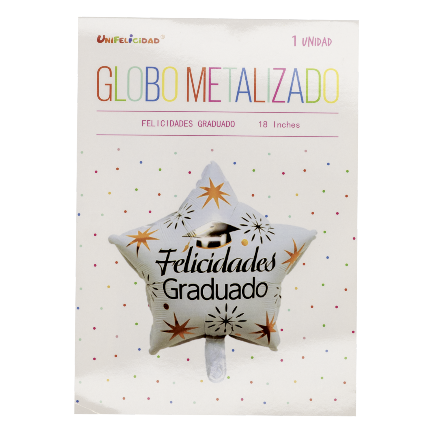 Globo Felicidades Graduado UNIFELICIDAD 18 Pulgadas