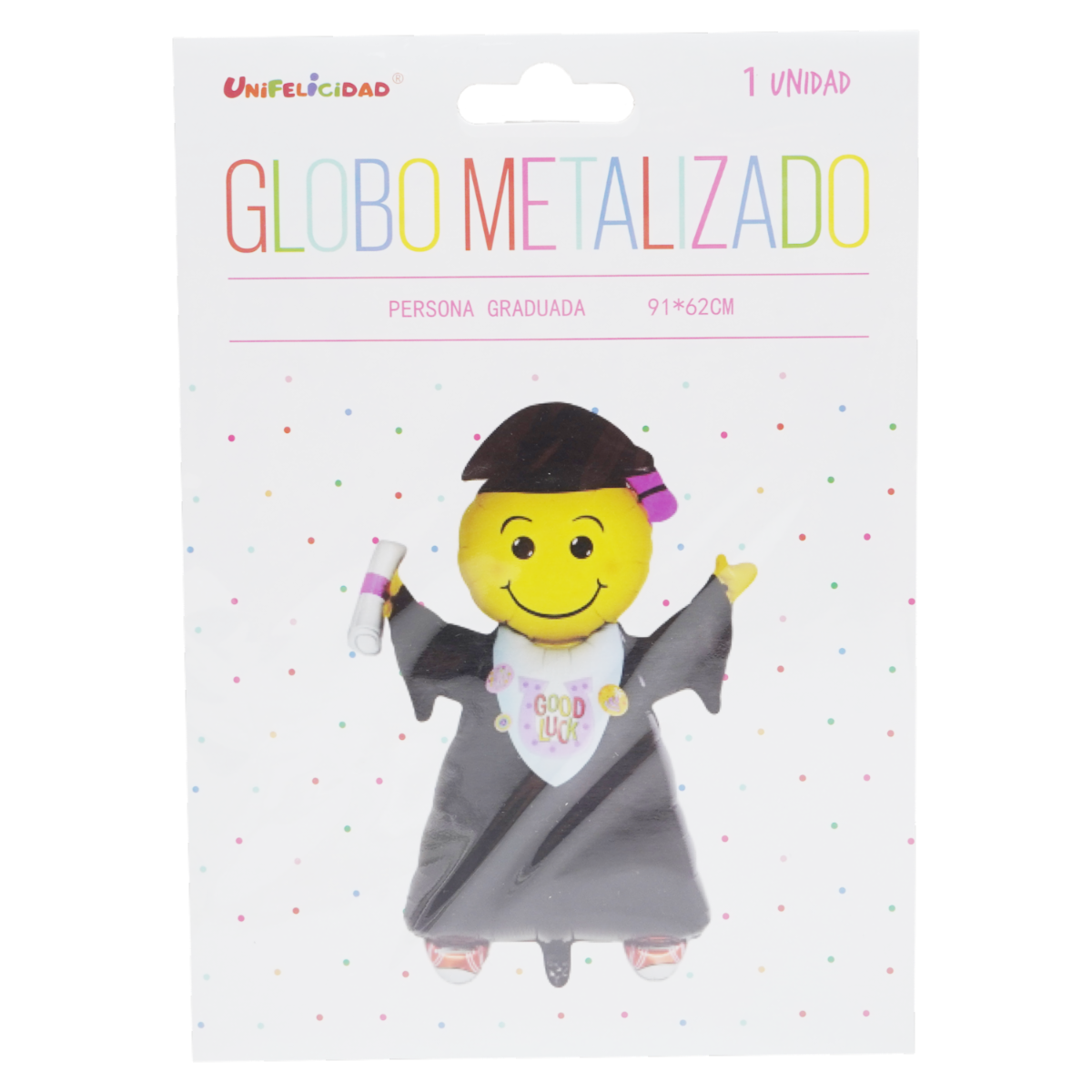 Globo Metalizado Graduación UNIFELICIDAD 91 Cm X 62 Cm