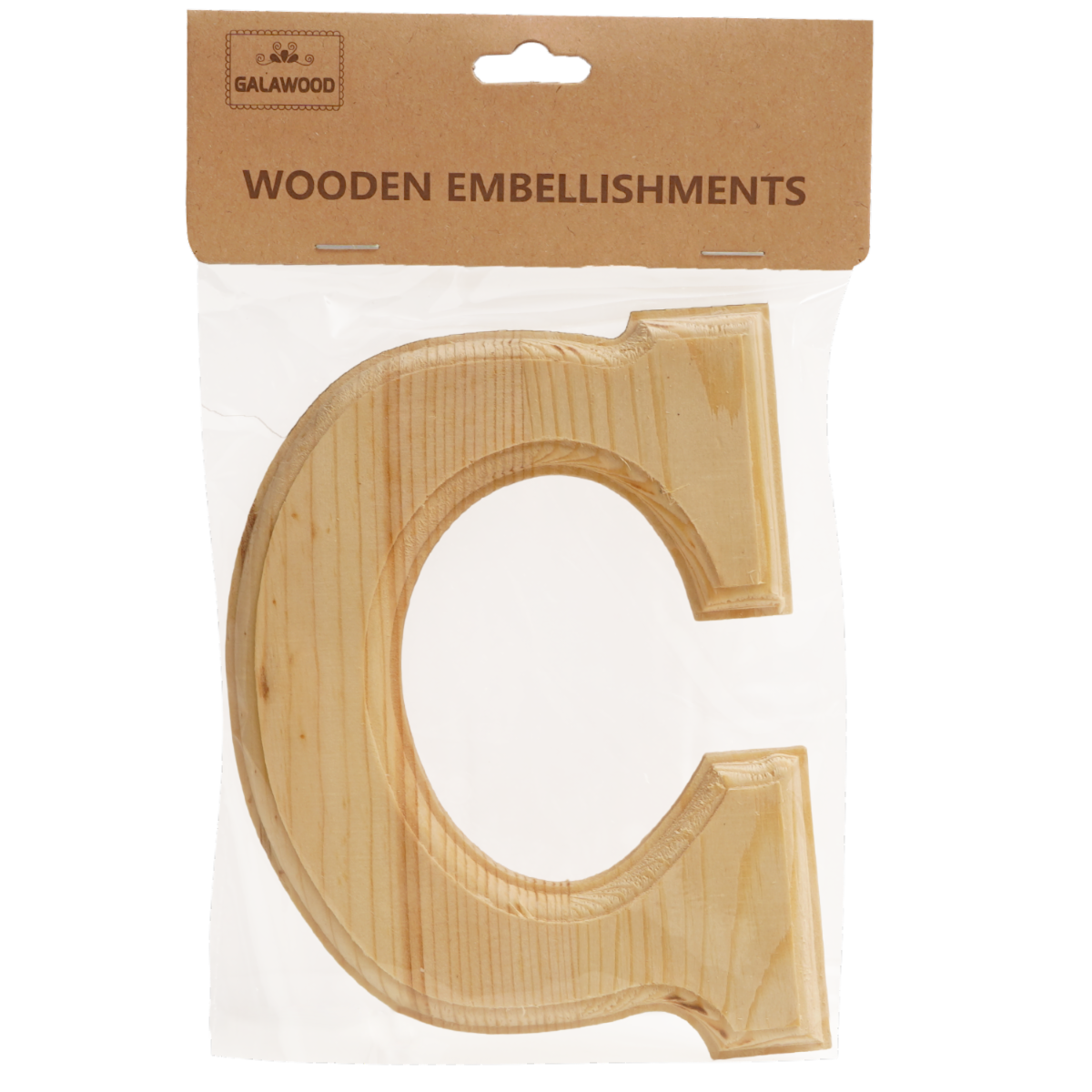 Letra  C De Madera Para Manualidades BABY CRAFT 15 Cm 6 Cm