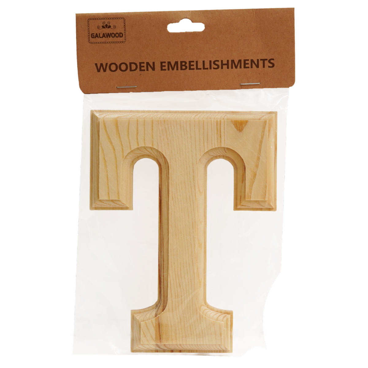 Letra  T De Madera Para Manualidades BABY CRAFT 15 Cm 6 Cm