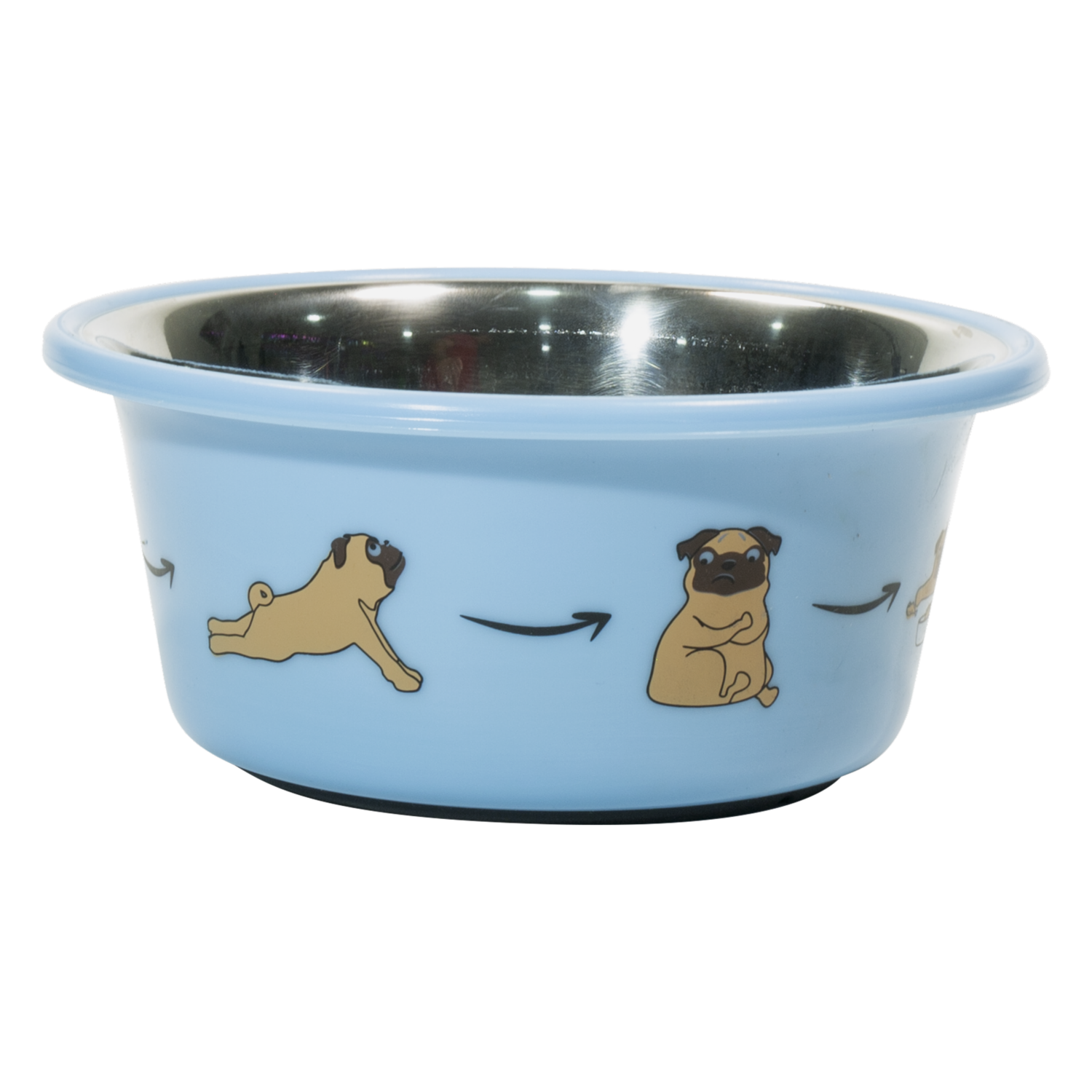 Plato Para Mascota Celeste Con Aro Termoplástico KUMAR 1 Pieza