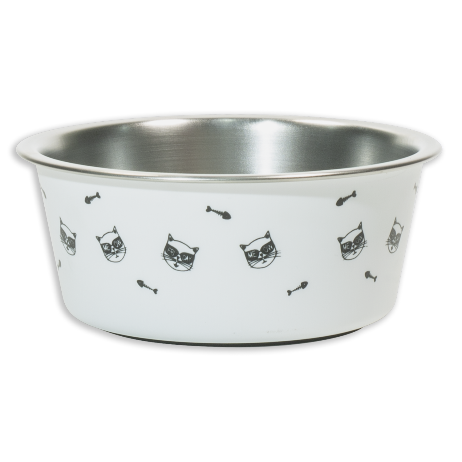 Plato Para Mascota Blanco Con Base De Termoplástico KUMAR 1 Pieza