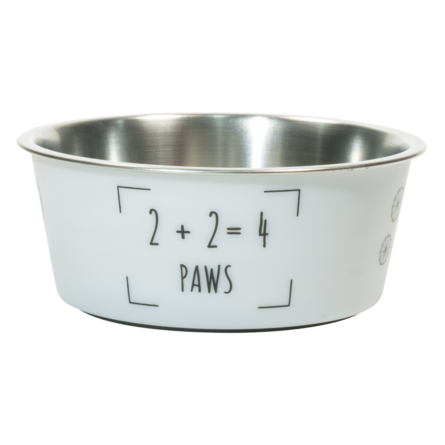 Plato Para Mascota Blanco Paws Con Base De Termoplástico KUMAR 1 Pieza