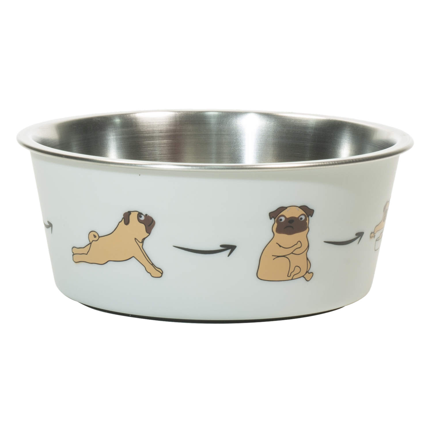 Plato Para Mascota Celeste Con Base De Termoplástico KUMAR 1 Pieza