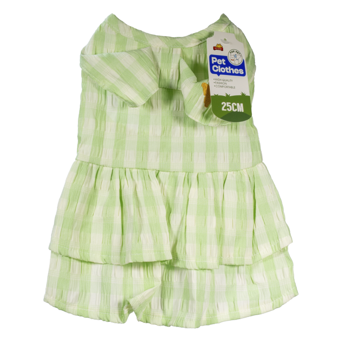 Vestido Para Perro Diseño Cuadros Mascota PET STAR 25 Cm