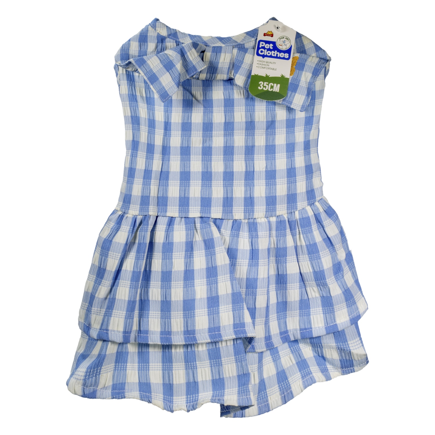 Vestido Para Perro Diseño Cuadros Mascota PET STAR 35 Cm