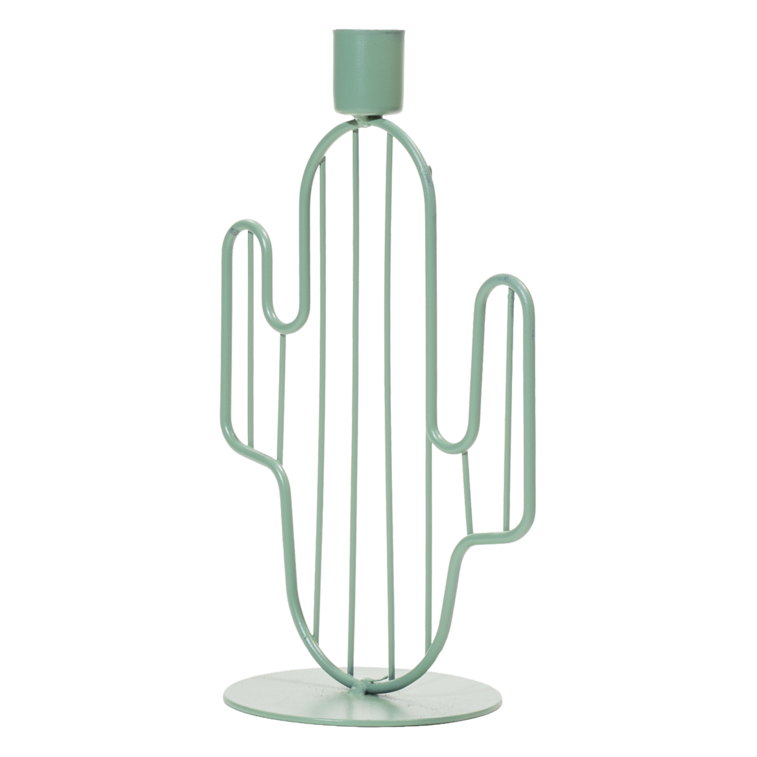 Porta Vela Diseño Cactus Verde DORISHHOME 1 Pieza